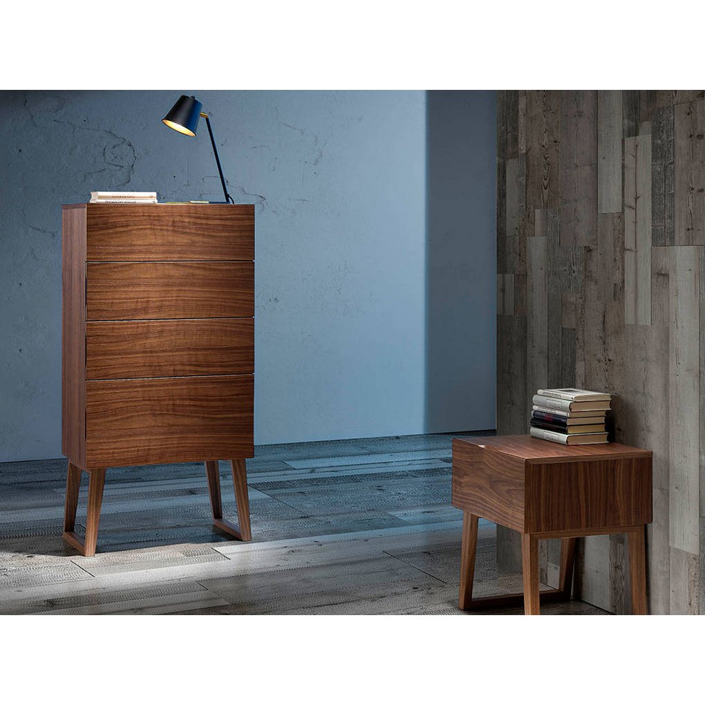Walnut wood nightstand