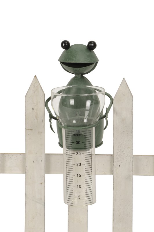 Zaunfigur Regenmesser Frosch