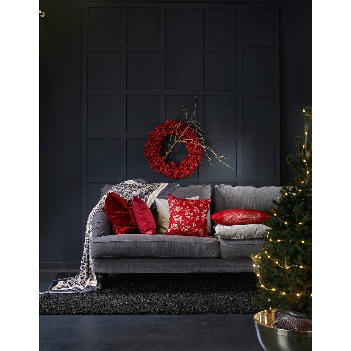 3625 runner red / gold - 48x140cm