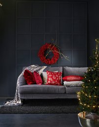 3625 runner red / gold - 48x140cm