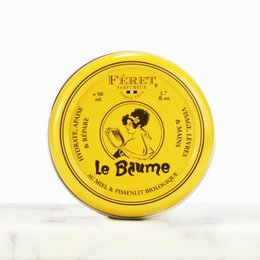 A 50ml tin of multi-purpose rose-scented balm with a powdery finish.
