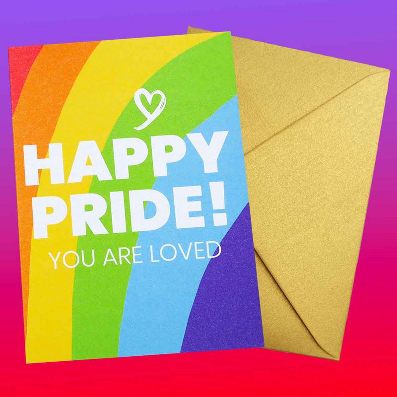 Happy Pride regnbue lykønskningskort