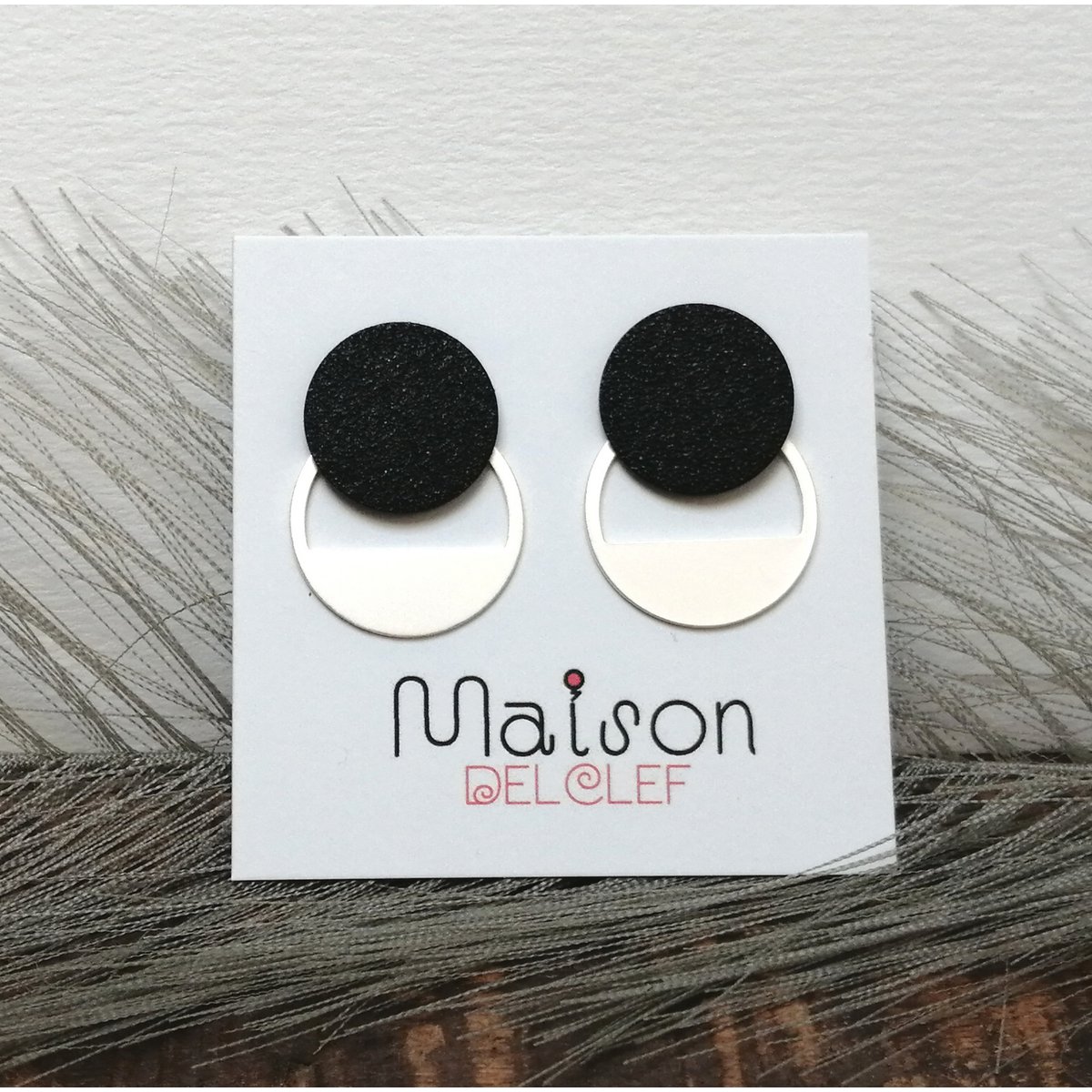 Pendientes - Rocknroll - negro/plata - 3