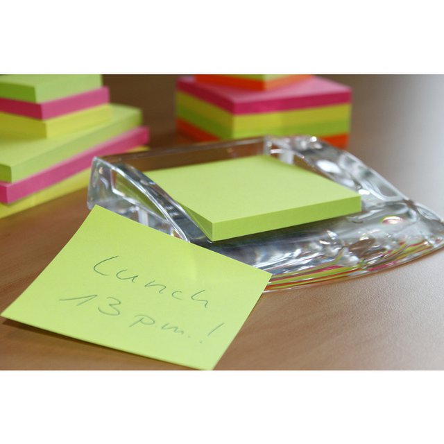 Info notes 75x75mm bright green green 80 sheet