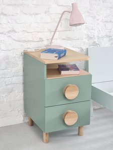 DABI Nightstand Bedside Table with 2 Drawers