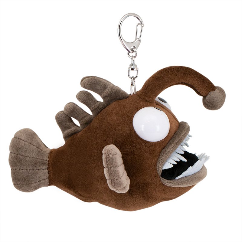 Plush Keychain, Orange Toys, Brown Anglerfish 15cm