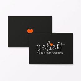 Tarjeta de luto "Beloved" tarjeta plegable A6 apaisada que incluye sobre + acabado