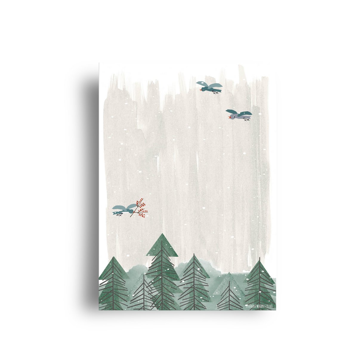 Postkarte - Serie 'Weihnachten' - 'In den Wald'