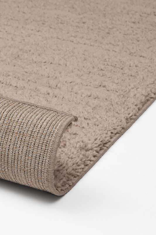 Tappeto morbido a pelo lungo - tinta unita beige - tappeto Boho Scandi - soggiorno, camera da letto - 200 cm x 290 cm