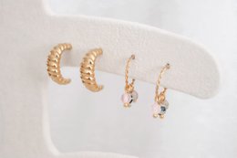 Chunky Croissant Hoops - Goud