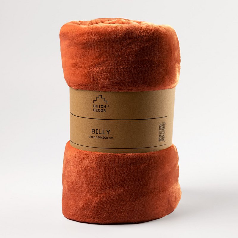 Dutch Decor BILLY - Plaid 150x200 cm Potters Clay - orange-terracotta