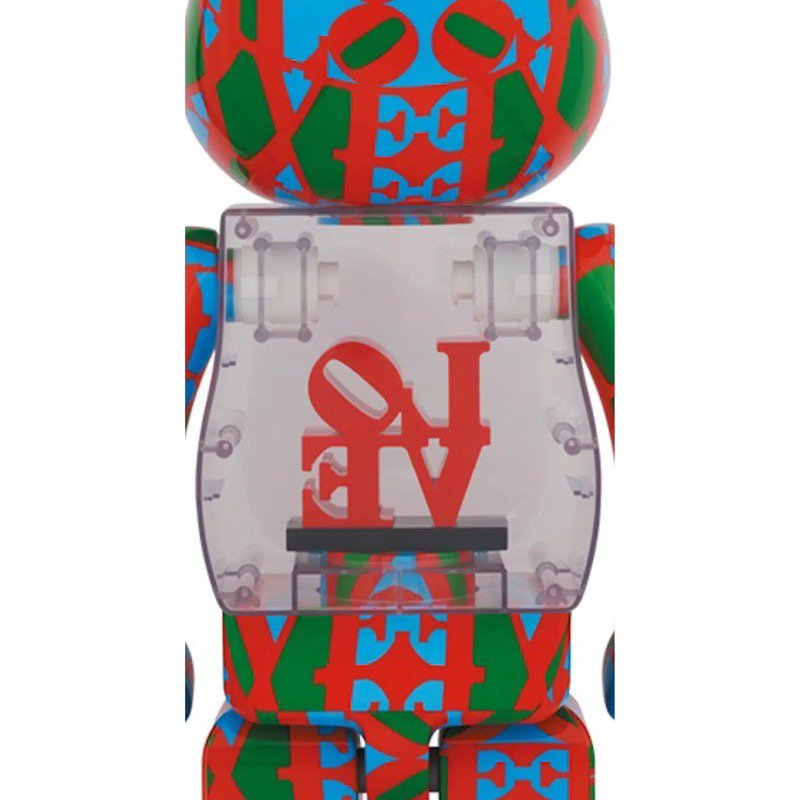 Ensemble Bearbrick 400% et 100% - LOVE par Robert Indiana
