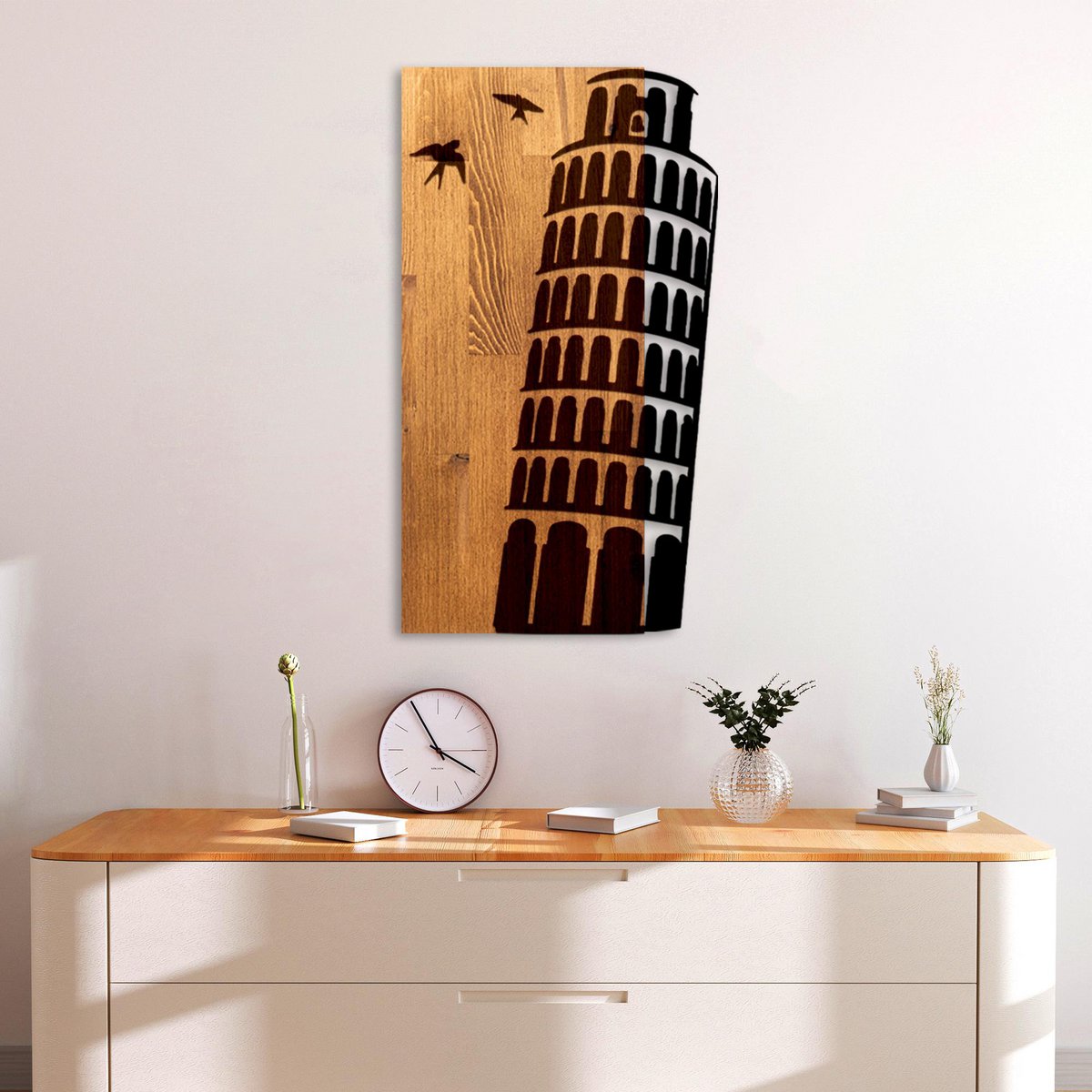 MA-463 Hout metalen muurschildering