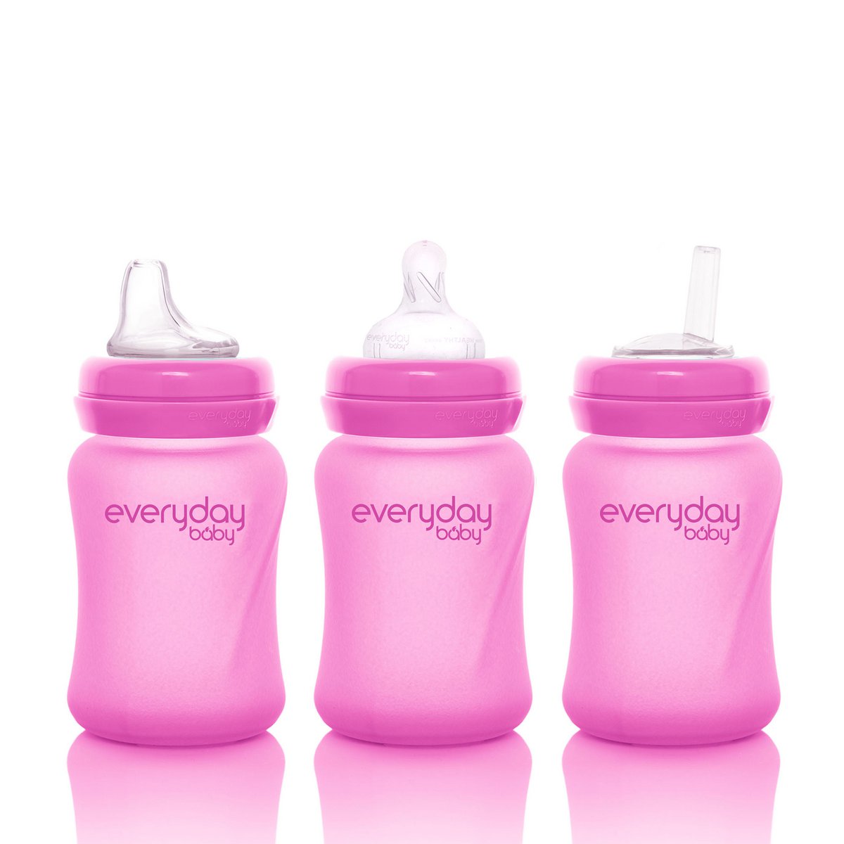 BOUTEILLE VERRE 150ML HEAT SENSING ROSE