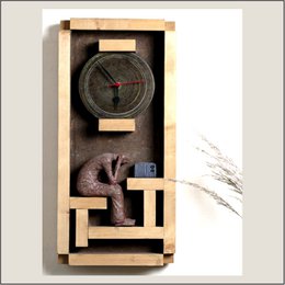 Wall Clock | Papier mache Radio Listener Handcrafted