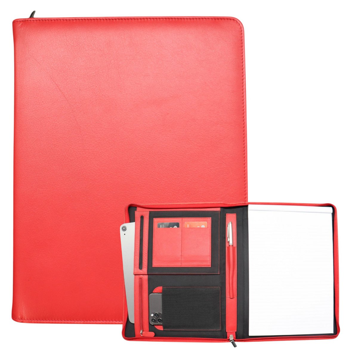 10 pcs. leather writing folder - document folder a4