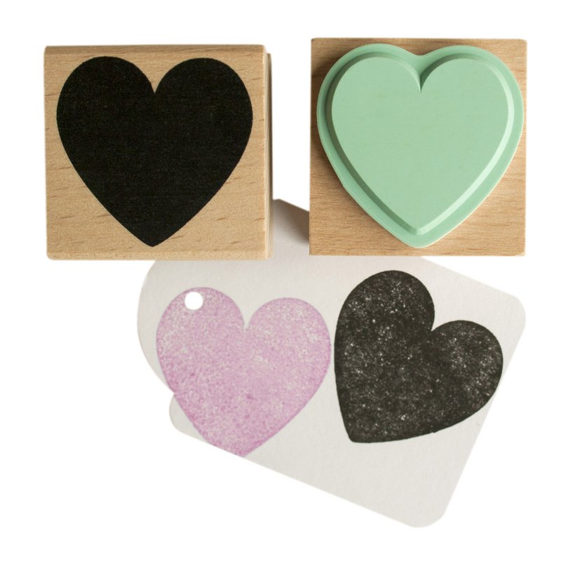Hart houten stempel