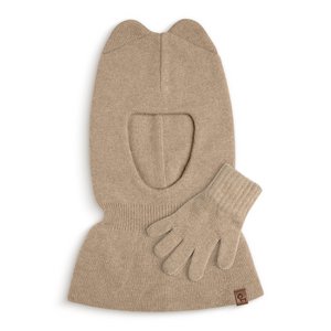 Kids' Knit Balaclava & Gloves Cotton 2-Piece