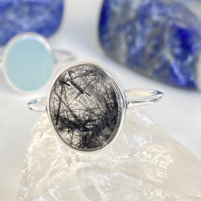 Quartz rutile noire 54 54