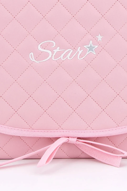 Cambiador acolchado para bebé, estrella, rosa