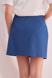 Falda de cartera azul