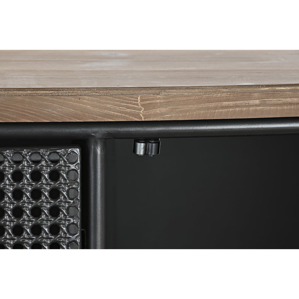 BUFFET ABETO METAL 145,5X45X76 BOTELLERO NEGRO MB200586
