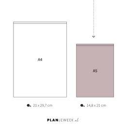Prikkelarme A5 dagplanner 'Lotus' schrijfblok