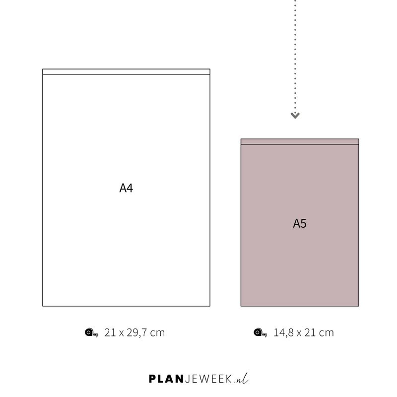 Prikkelarme A5 dagplanner 'Lotus' schrijfblok