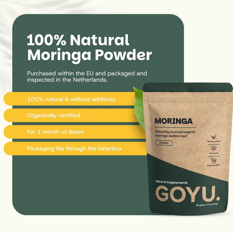Moringa pulver økologisk - 60 gram