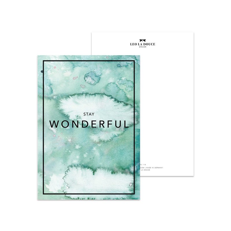 Postkarte - Stay Wonderful
