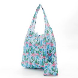 Sac cabas en nylon recyclé bleu flamant rose