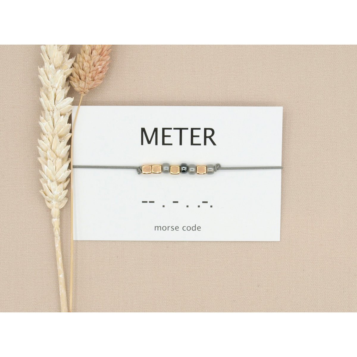 Morse code armband meter (zilver,rosé goud,goud)
