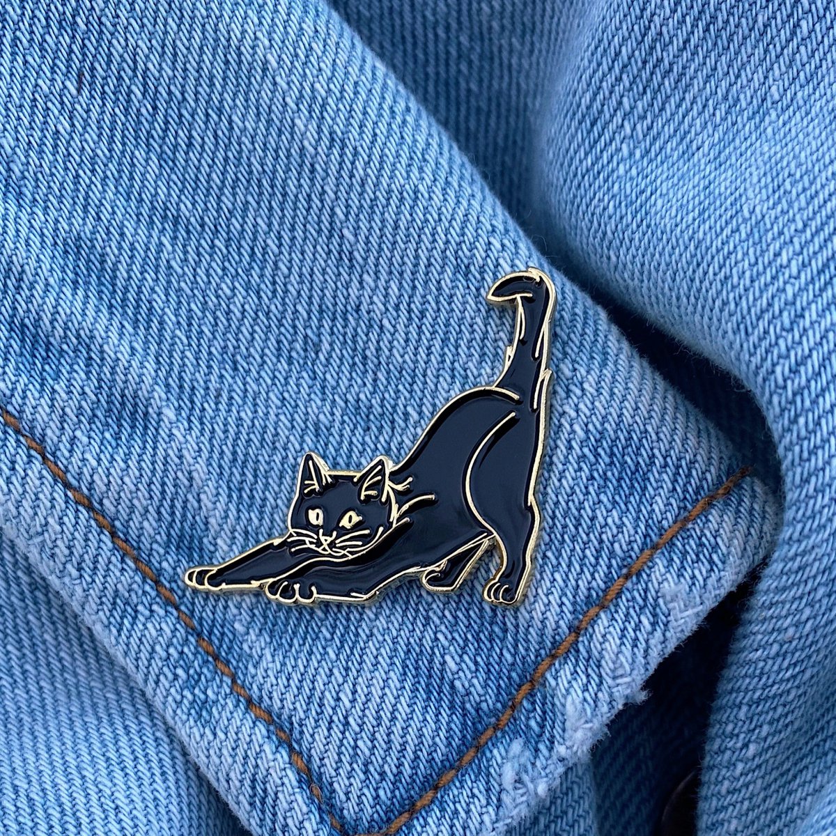 Pin di smalto "Gatto di allungamento"