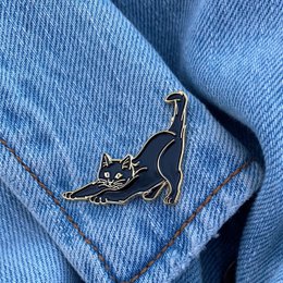 Pin di smalto "Gatto di allungamento"