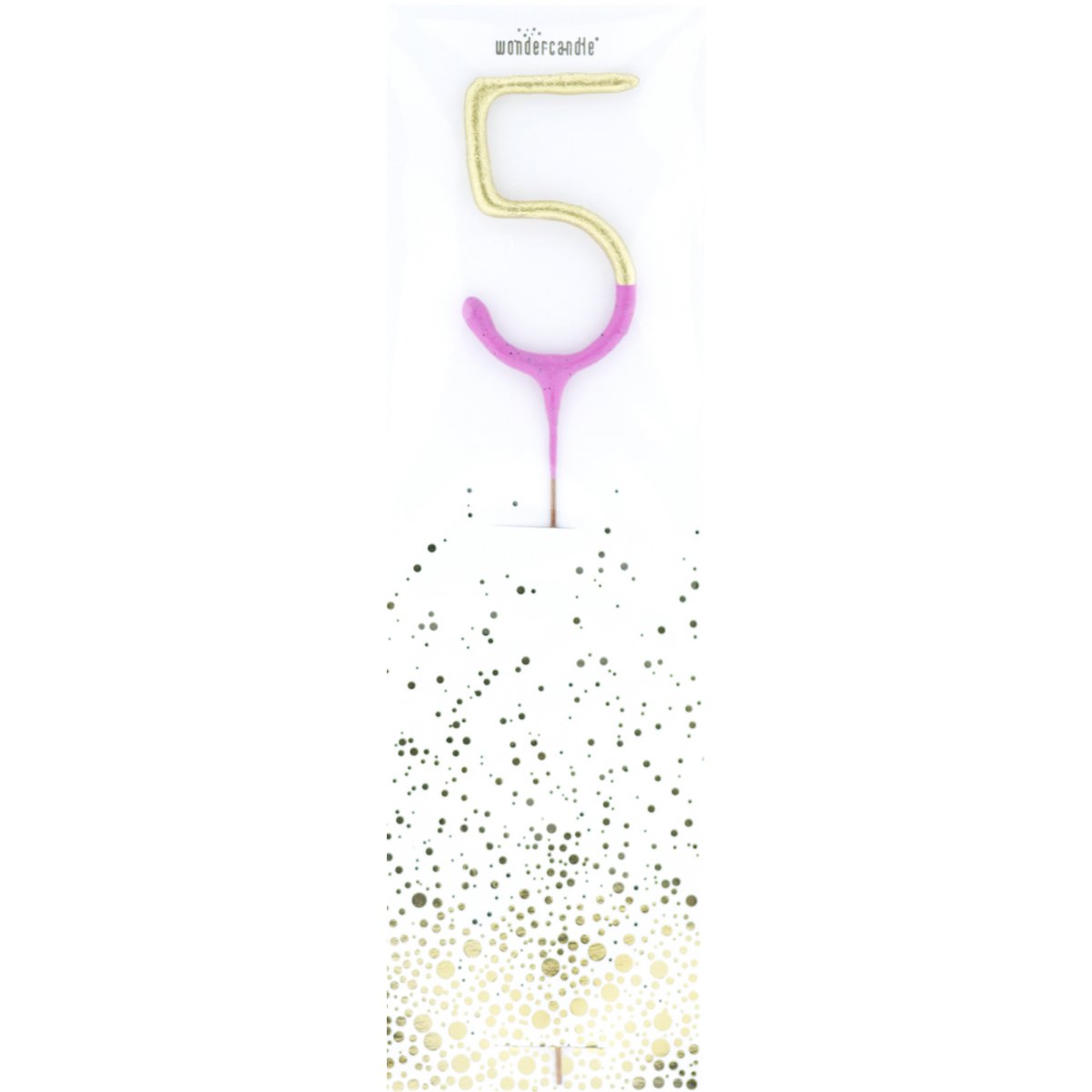 5 Bicolor 2-farbig gold pink Wondercandle® classic