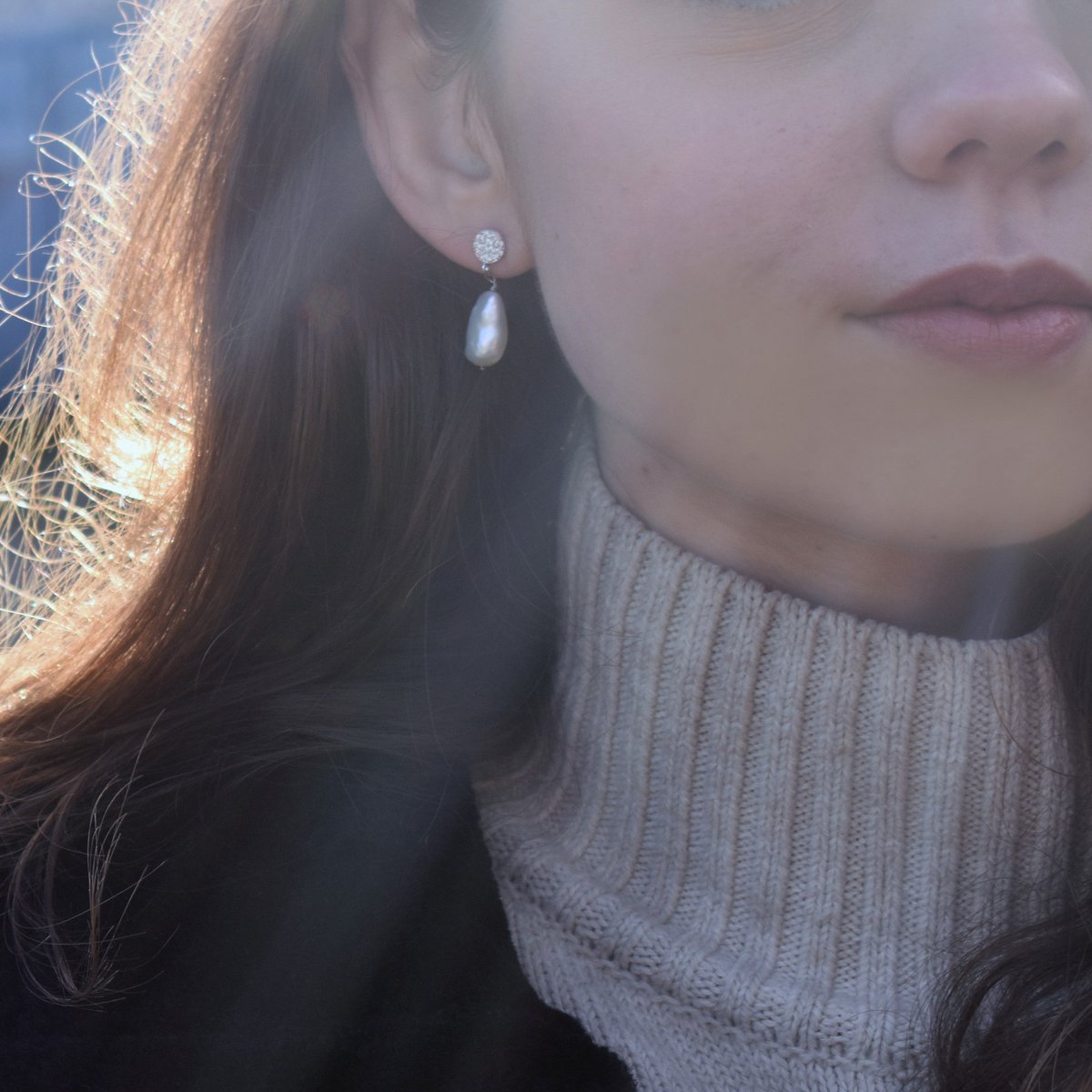 Aretes De Plata Esterlina Con Perlas De Agua Dulce De Plata | por nlanlaVictory