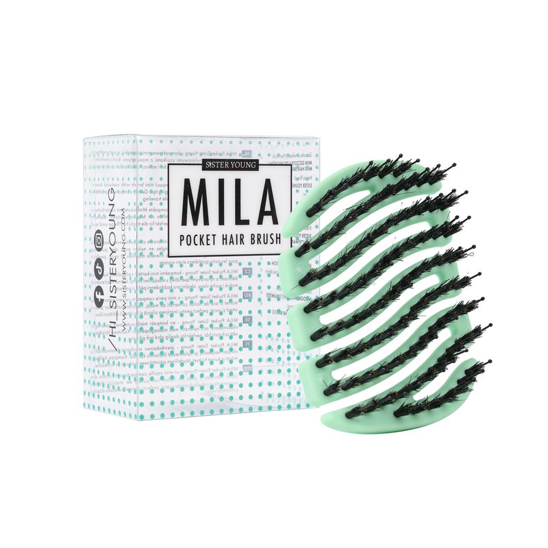 Sister Young l MILA - mini cepillo con cerdas naturales de jabalí y púas de nailon