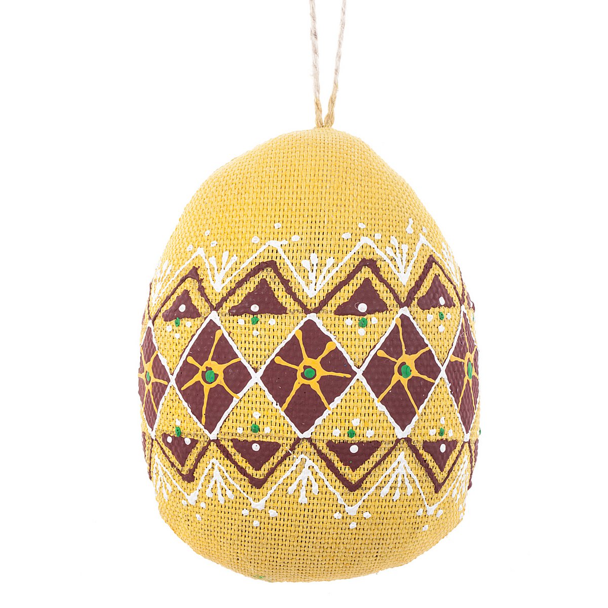 Uovo di Pasqua dipinto a mano (giallo)