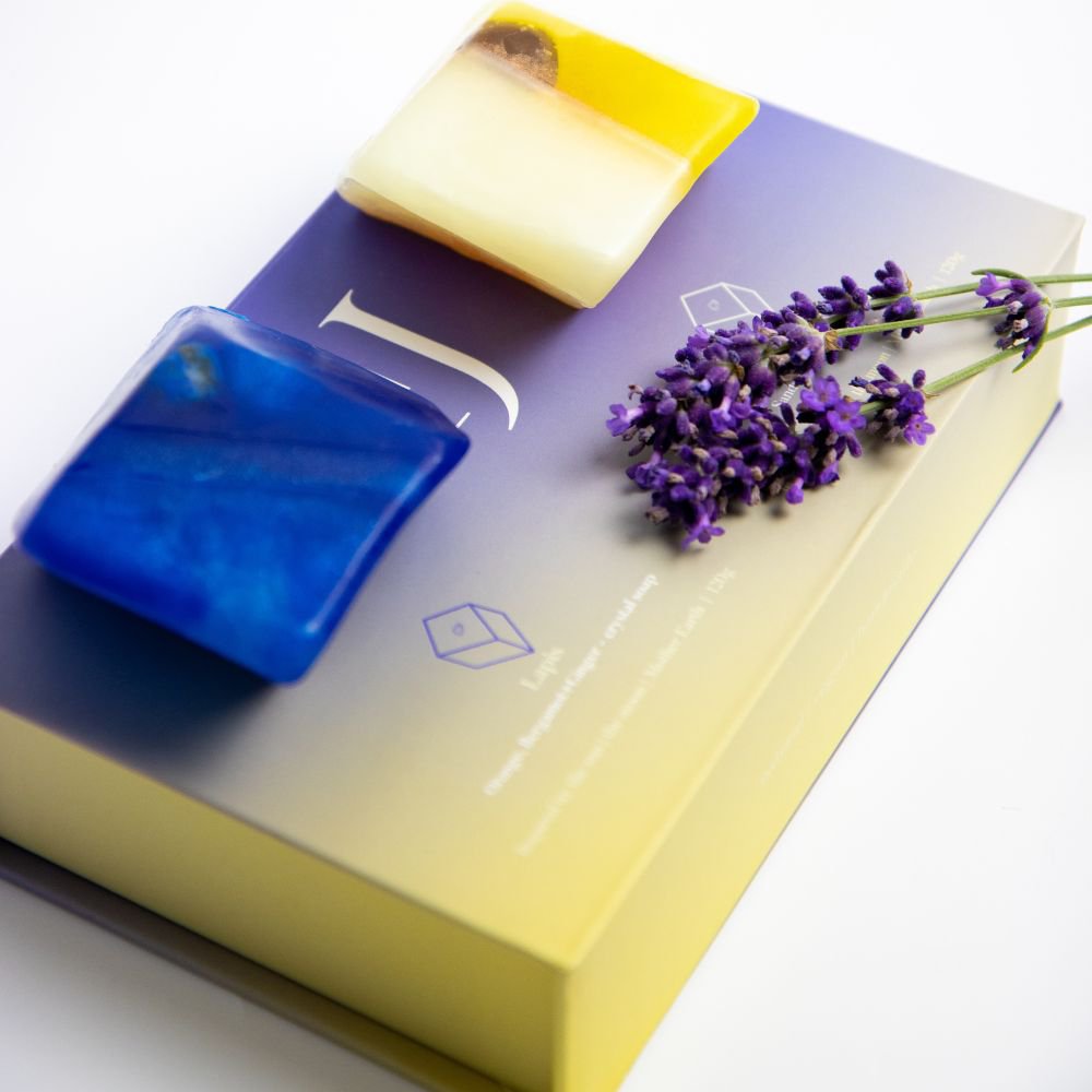 Crystal soap gift set - Lapis Lazuli and Tiger's Eye