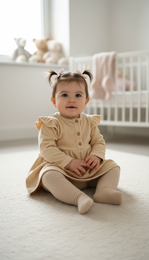 Little Chiq Baby dress ribbed fabric