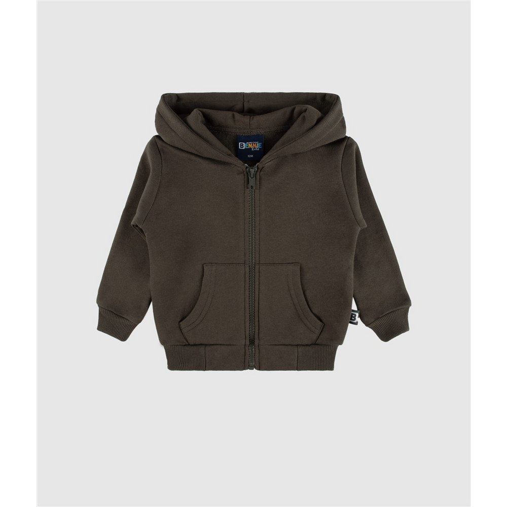 Basic Brushed Fleece Zip-Up Jacket