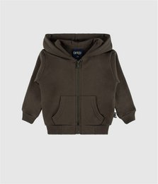 Basic geborsteld fleece jack met ritssluiting