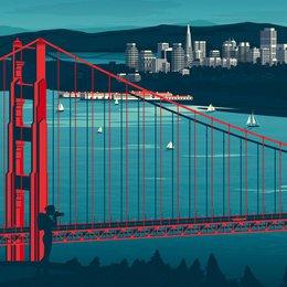 Vintage San Francisco plakat | Plakat By San Francisco Californien USA