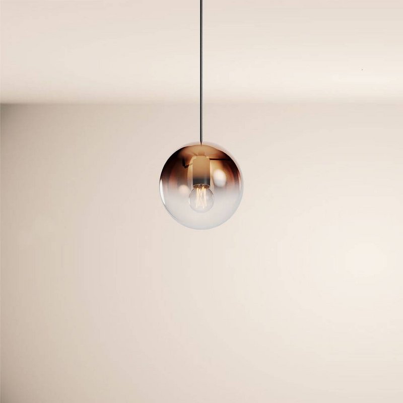 s.luce Orb sfera di vetro lampada da galleria 500cm sospensione nero