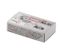 "Silver metal stapler box, desktop organizer, office supplies storage, 50 pieces"
