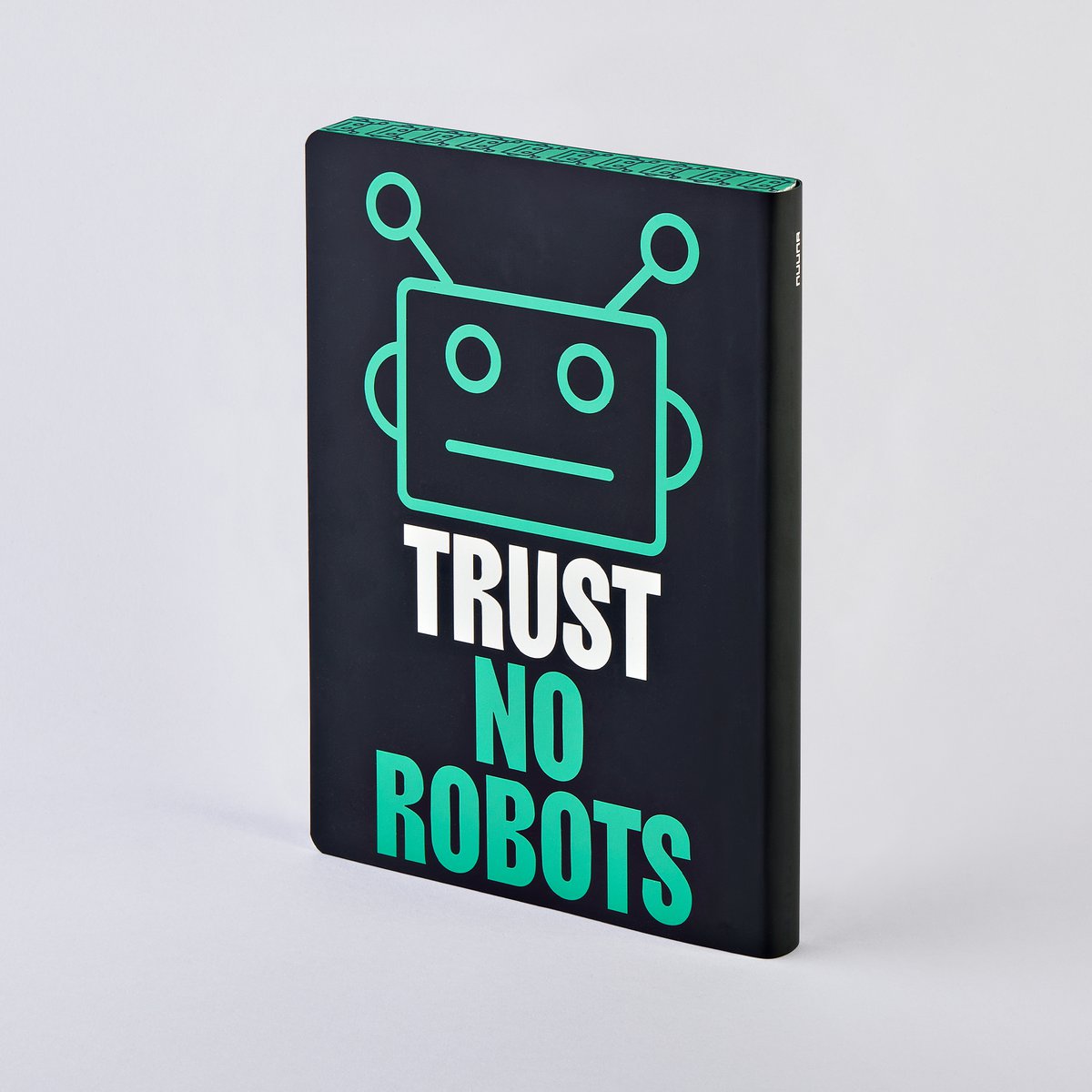 Write Against The Machines - Graphic L | Notebook A5+ | Dotted Journal | 3,5mm dots | 256 numbered pages | 120g Premium-Paper | recycled  leather | sustainably produced in Germany 
