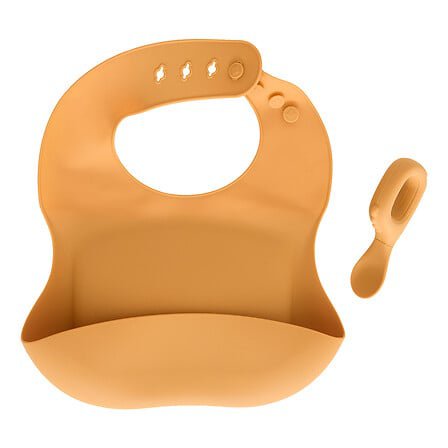 Bibs and spoon set ocher