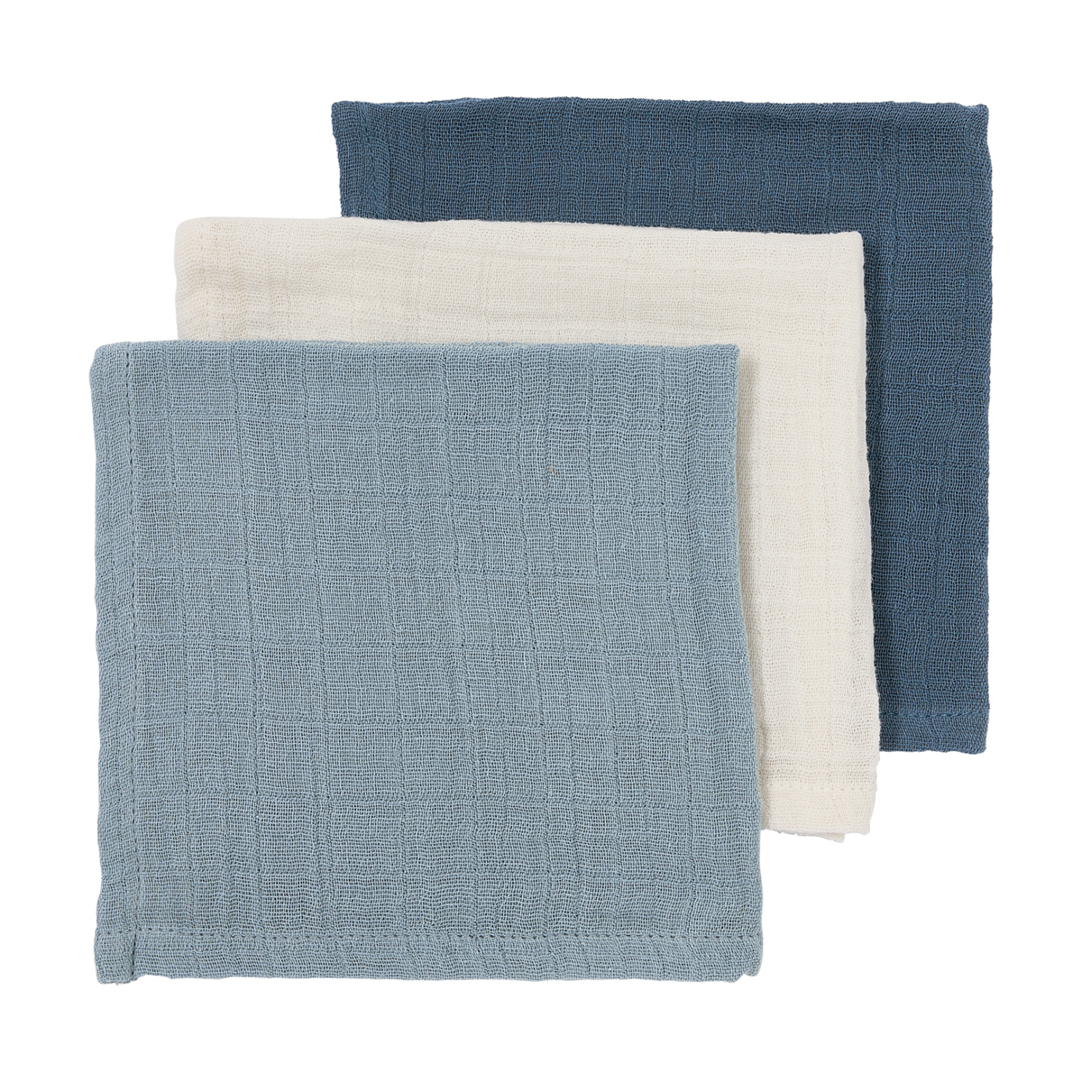 Natural/jeans blue/indigo 30x30cm - 3-Pack