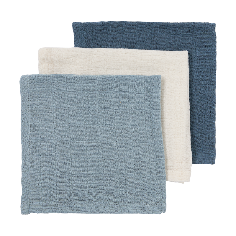Natural/jeans blue/indigo 30x30cm - 3-Pack