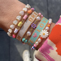 Armbånd | Blomster/perler